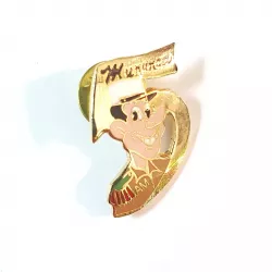 Pin's Légion Étrangère du 5e RE (Régiment Étranger) de Mururoa.
Représente la tête d'un légionnaire en képi blanc.