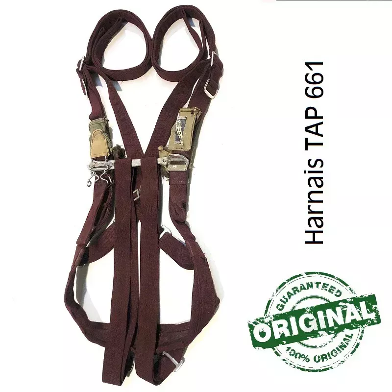 Harnais pour parachute dorsal TAP 661 modifié 665 de l'Armée Française