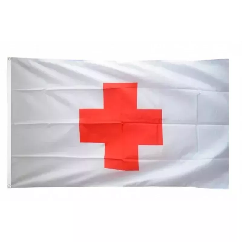 Lot de 12 drapeaux de la Croix Rouge