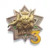 Insigne 3e Compagnie de combat du Génie en forme d'étoile avec un tricératops et le chiffre 3.