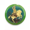 Insigne rond, en métal, de couleur vert, bleu, noir, rouge, jaune et or, marqué "1ER ESCADRON GE2" "CHAUSSEURS DE LORRAINE".