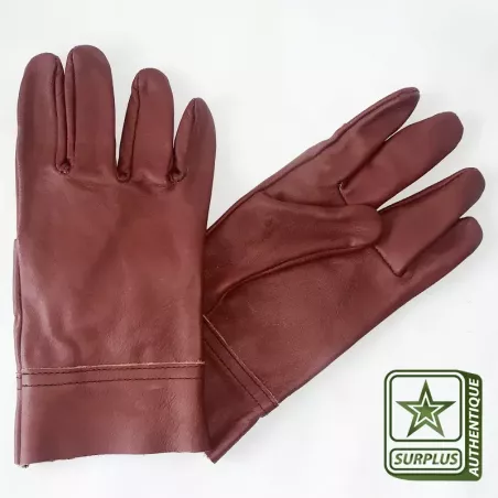 Gants de cuir rouges