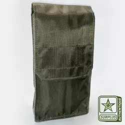 Porte-chargeurs pour Fusil-Mitrailleur MAT 49, couleur kaki, fait en Nylon, accessoire de l'Armée française.