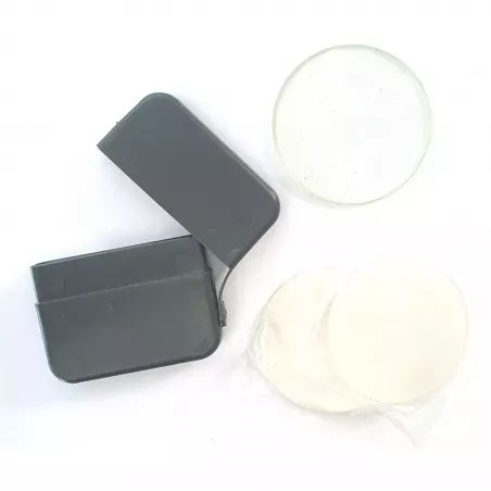 Boîte plastique carrée composée d'un verre optique de rechange (d. 64mm) pour l'ANP
